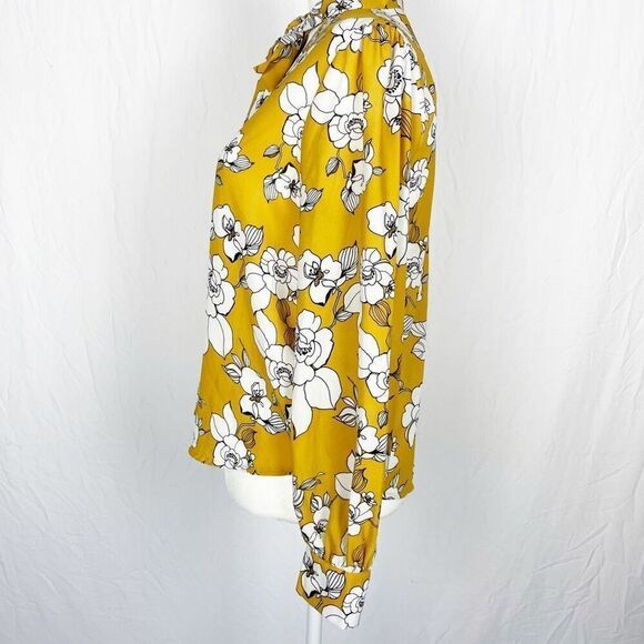 ❤️‍🔥5 for $25 One Clothing Los Angeles Floral Yellow & White Long sleeve tie ne - Picture 5 of 10